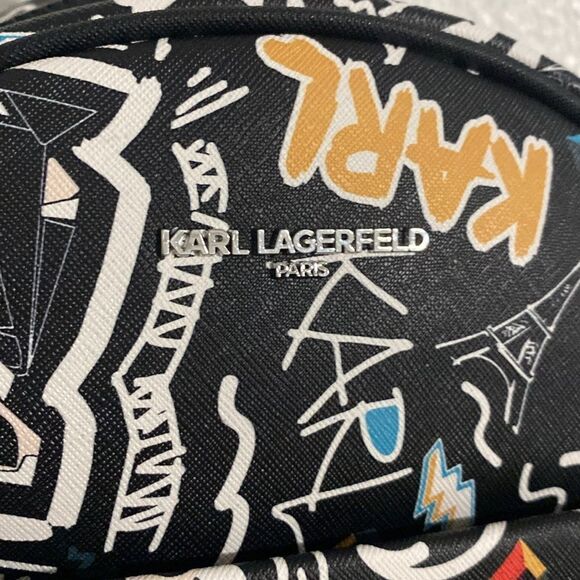 NWT- Karl Lagerfeld- Maybelle graphic mini backpack - Picture 3 of 8
